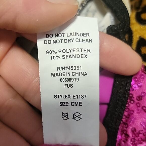 š
ŗCURTAIN CALL COSTUMES HOTĀ PINK AND LEOPARD TULLEāDANCEāCOSTUME,āSIZEā8-10 - Picture 10 of 10